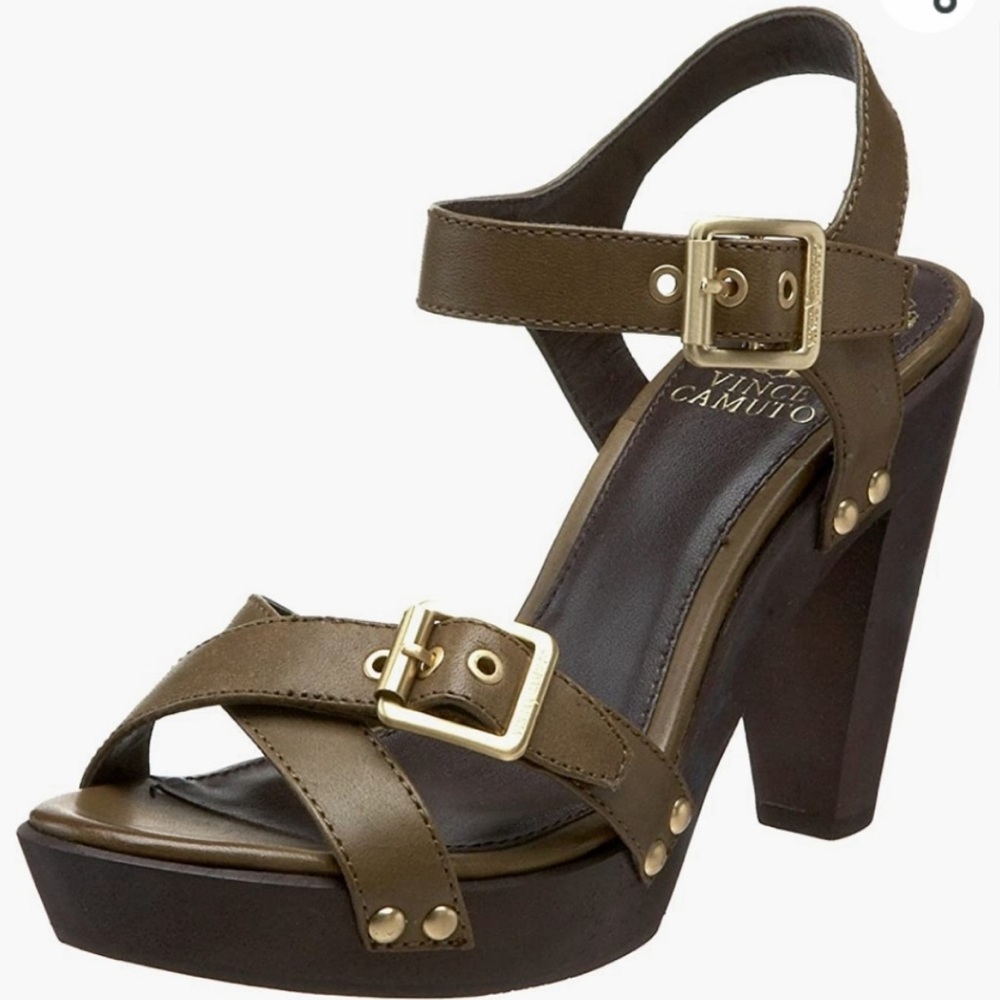 Like New Vince Camuto Carey Leather Sandal Sz 9M